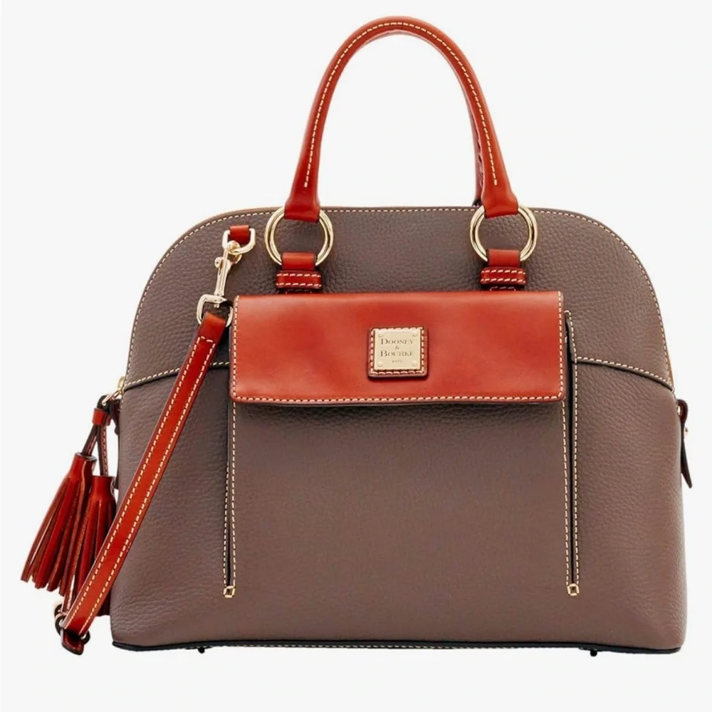 Dooney & Bourke Pebble Grain Aubrey Satchel, Elephant